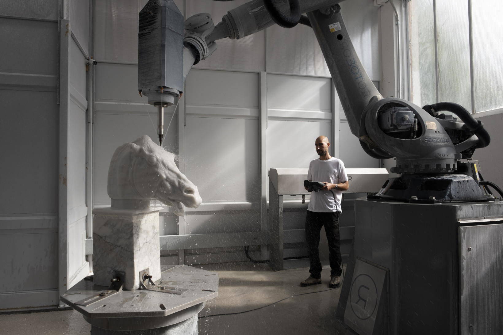 robot makes parthenon sculptures