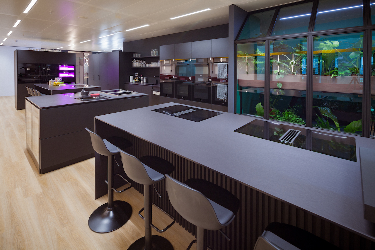 Kitchen in the Miele X Community Space in Amsterdam, Netherlands
